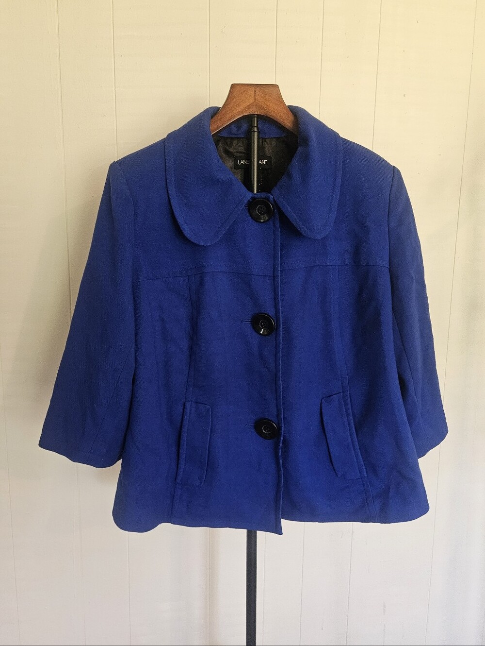 Lane Bryant 3 Button Blue Blazer Size 18